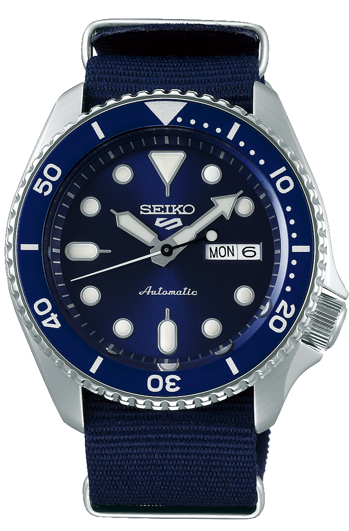 Seiko 5 Sports Automatic SKX Blue Dial Blue NATO Strap Watch For Men - SRPD51K2