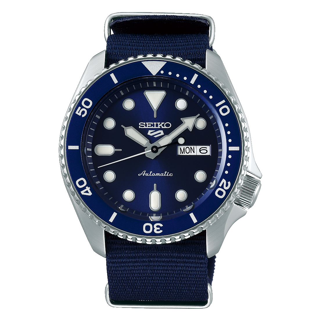 Seiko 5 Sports Automatic SKX Blue Dial Blue NATO Strap Watch For Men - SRPD51K2