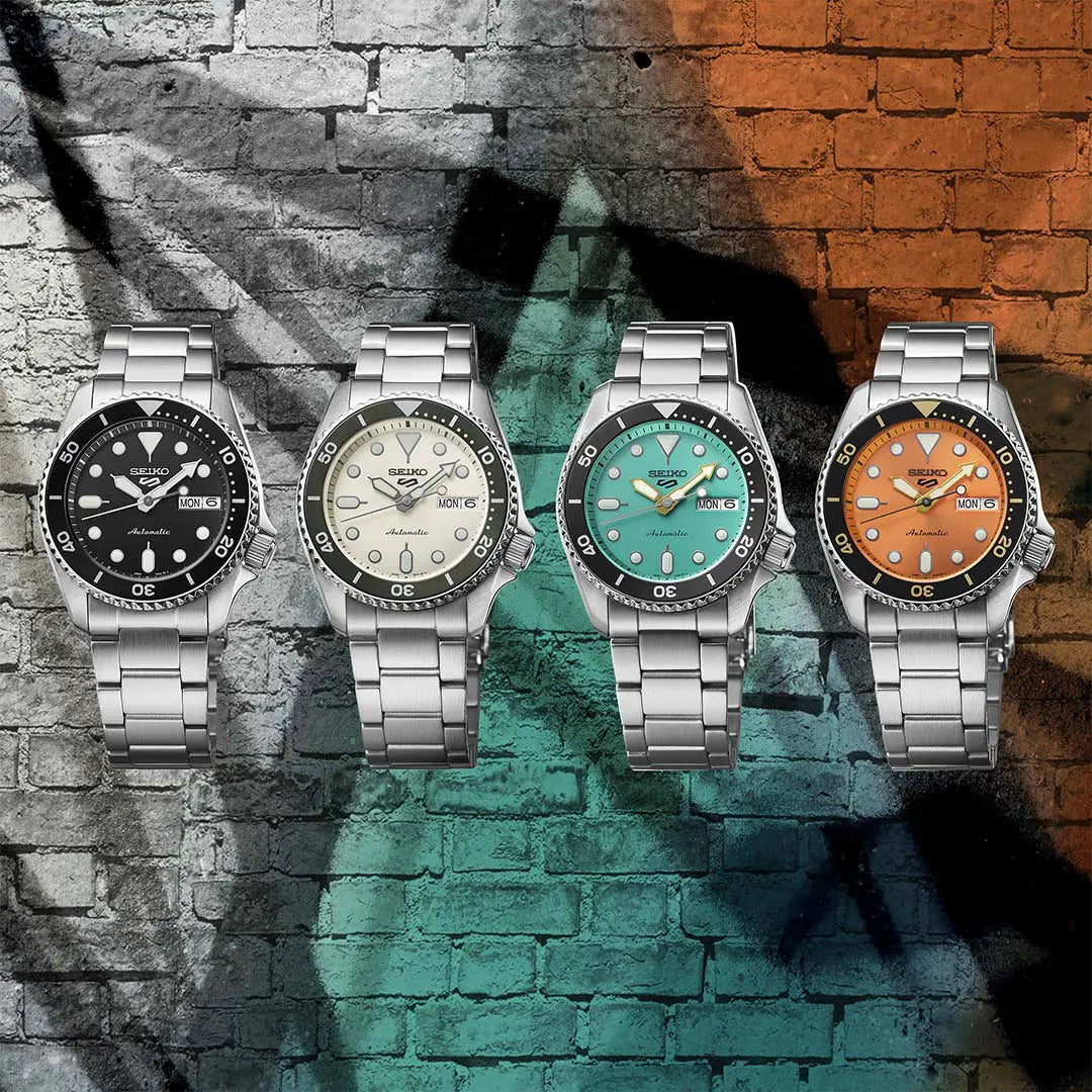 Seiko 5 Sports SKX Midi Automatic Teal Dial Silver Steel Strap Watch For Men - SRPK33K1