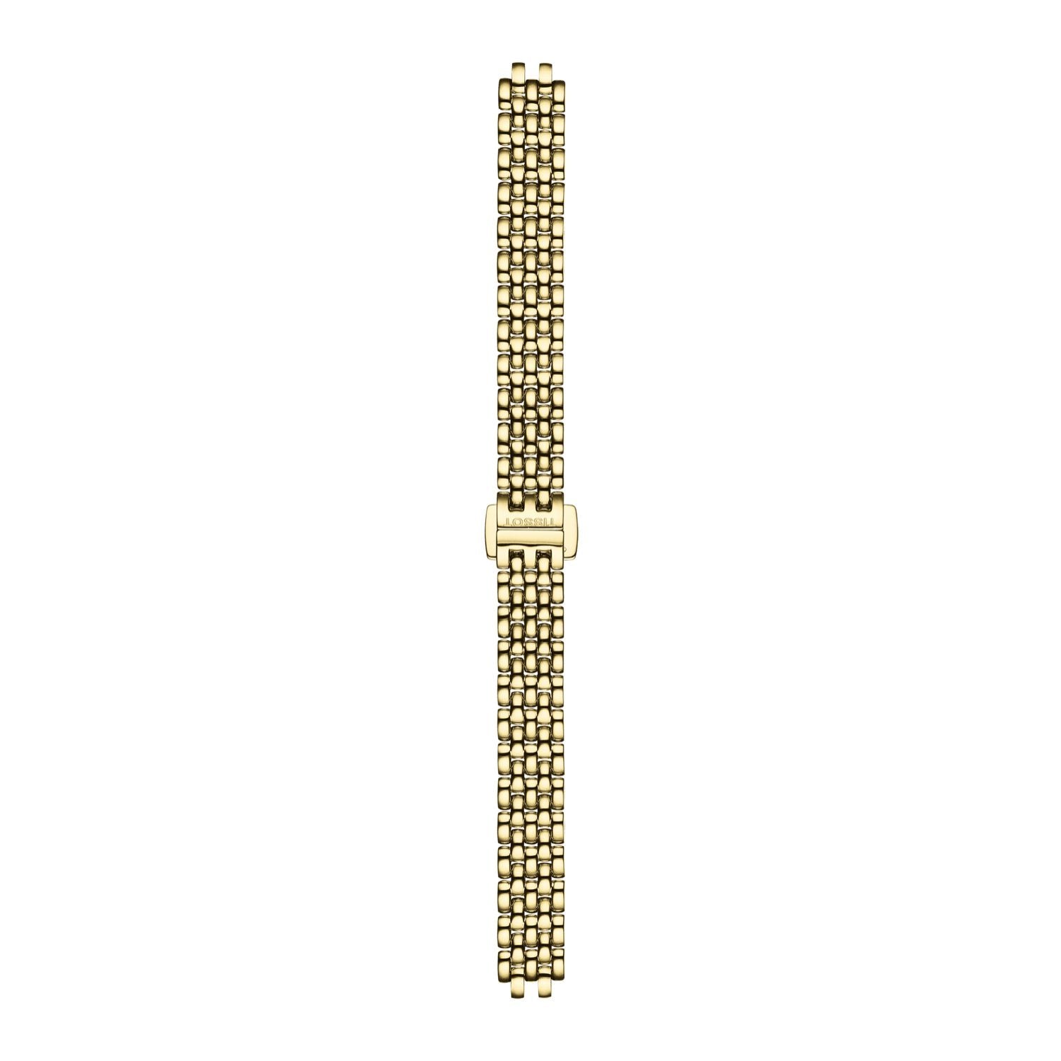 Tissot T-Lady Lovely Mother of Pearl Dial Gold Steel Strap Watch For Women - T058.009.63.116.00