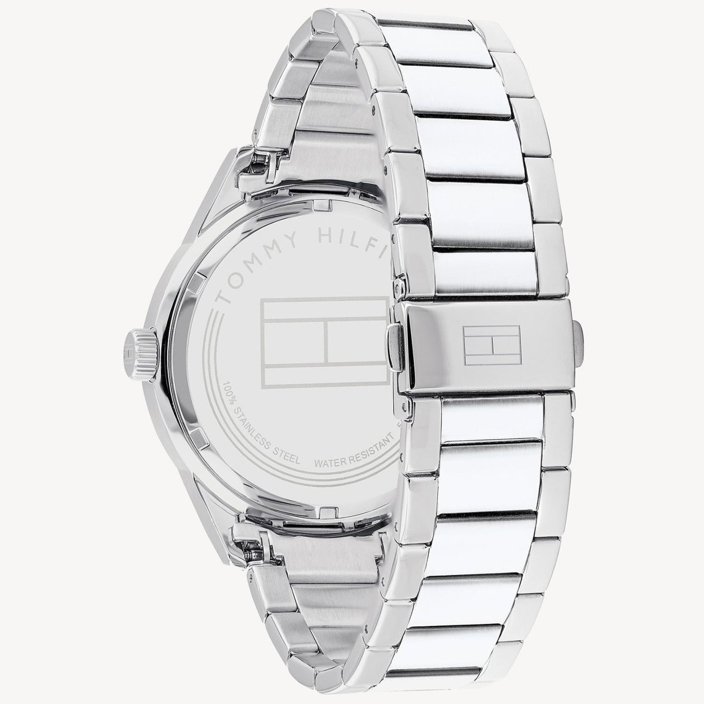 Tommy Hilfiger Austin Blue Dial Silver Steel Strap Watch for Men - 1791640