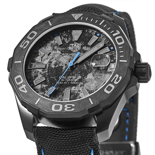 Tag Heuer Aquaracer Calibre 5 Black Nylon Strap Carbon Dial Watch for Men - WBD218C.FC6447