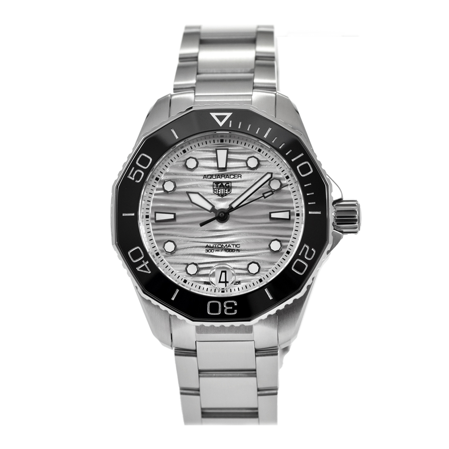 Tag Heuer Aquaracer Professional 300 Automatic White Dial Silver Steel Strap Watch for Men - WBP231C.BA0626