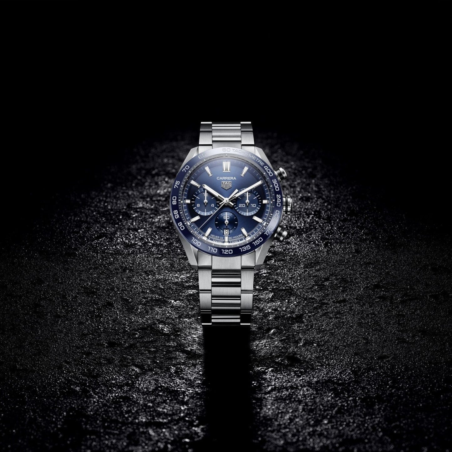 Tag Heuer Carrera Chronograph Blue Dial Silver Steel Strap Watch for Men - CBN2A1A.BA0643