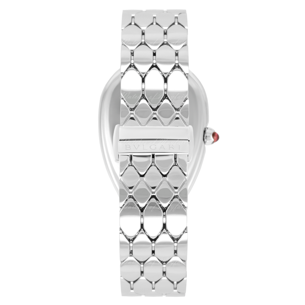 Bvlgari Serpenti Seduttori Quartz White Dial Silver Steel Strap Watch for Women - SERPENTI103141