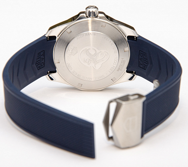 Tag Heuer Aquaracer Calibre 5 Blue Dial Blue Silicone Strap Watch for Men - WAY211C.FT6155