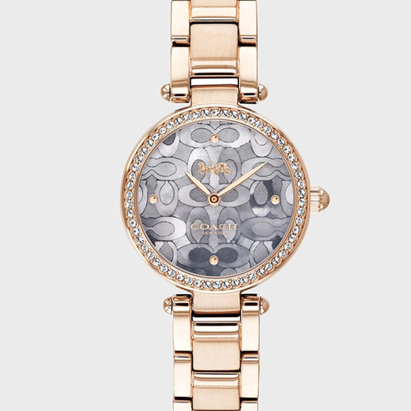 Coach Park Crystal Dial Rose Gold Steel Strap Watch for Women - 14503226