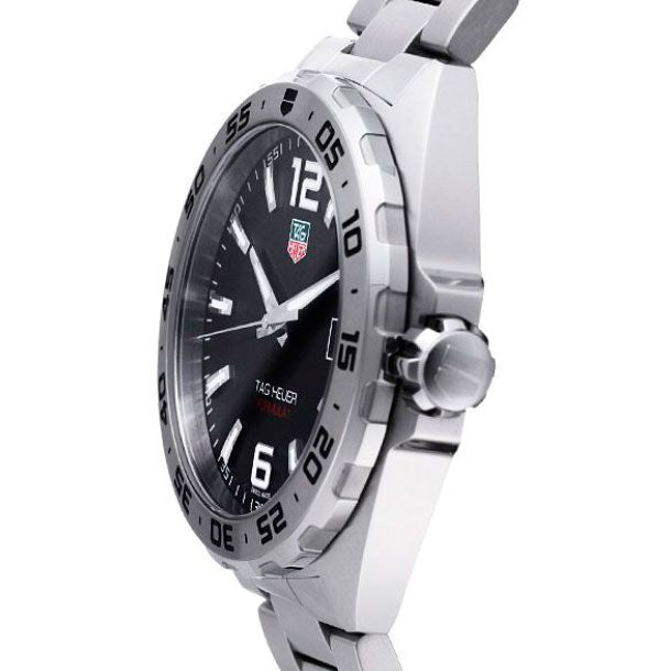Tag Heuer Formula 1 Black Dial Silver Steel Strap Watch for Men - WAZ1112.BA0875