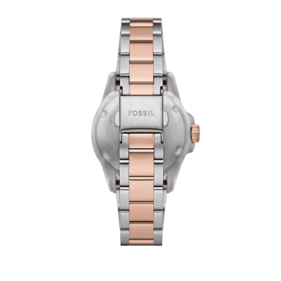 Fossil Blue Dive Three Hand Gray Dial Two Tone Steel Strap Watch For Women - ES5348