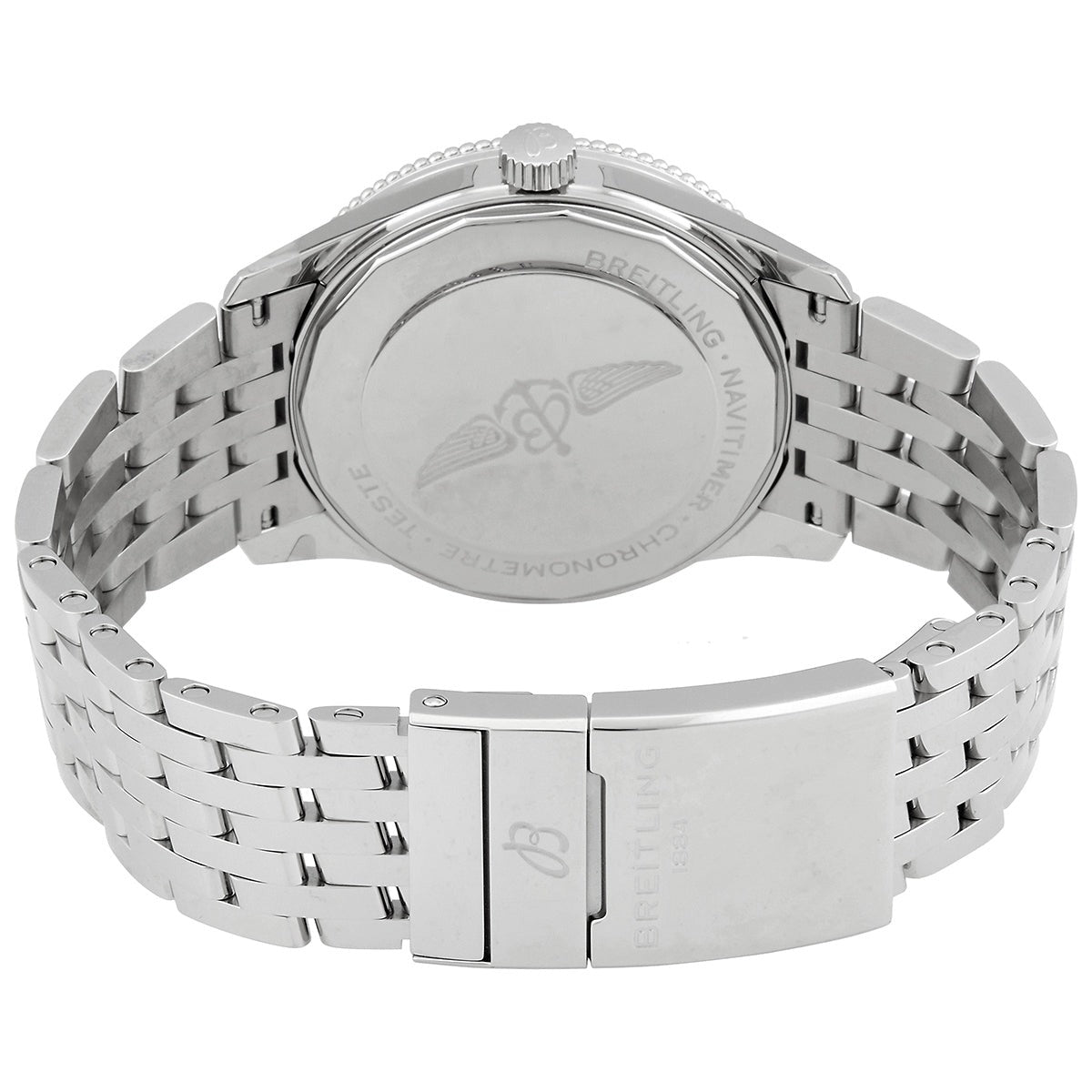 Breitling Navitimer Automatic 41mm Green Dial Silver Steel Strap Watch for Men - A17326361L1A1