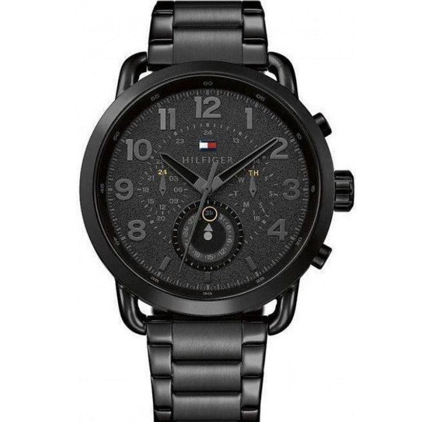 Tommy Hilfiger Briggs Black Dial Black Steel Strap Watch for Men - 1791423
