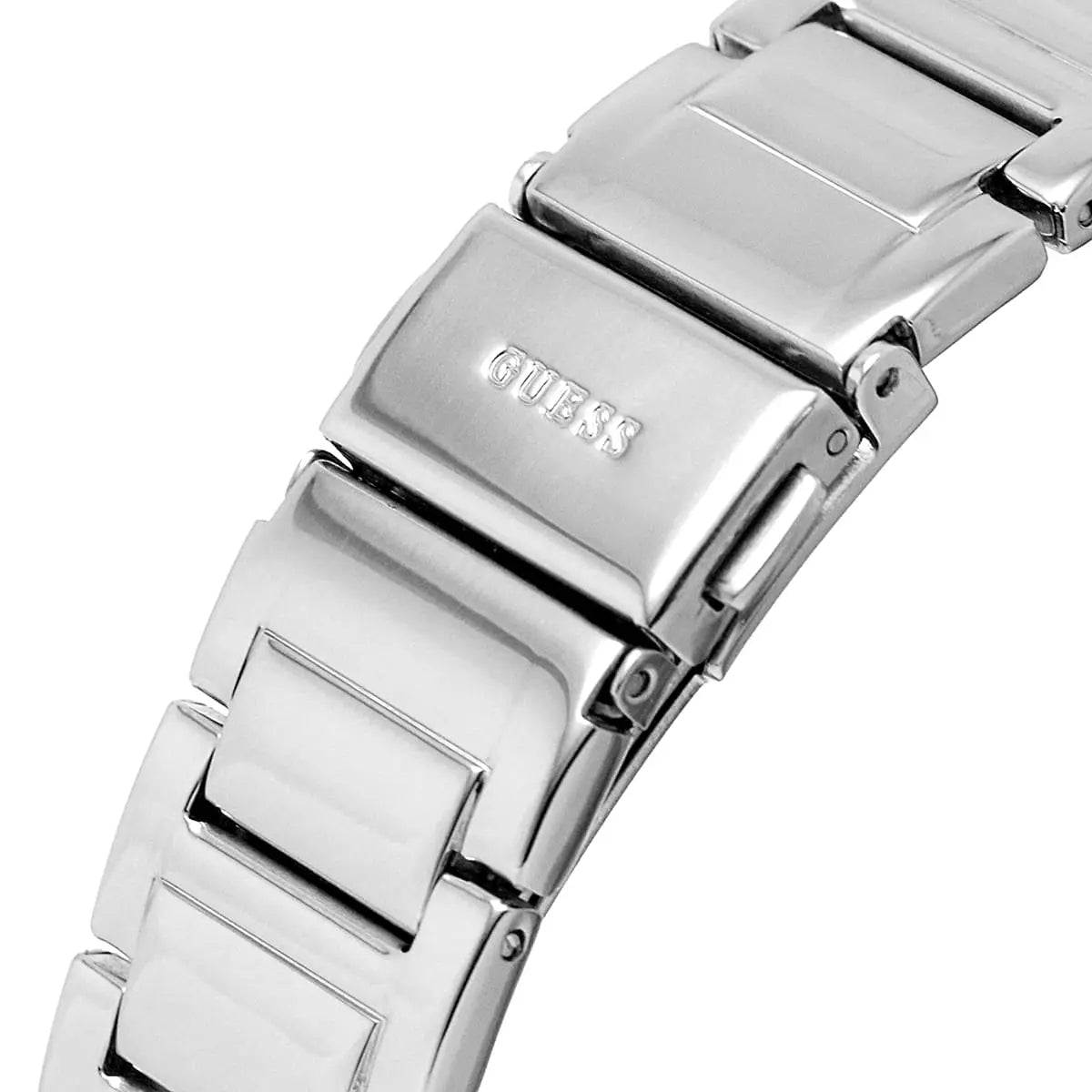 Guess Deco Multifunction Quartz Silver Dial Silver Steel Strap Watch For Women - GW0472L1
