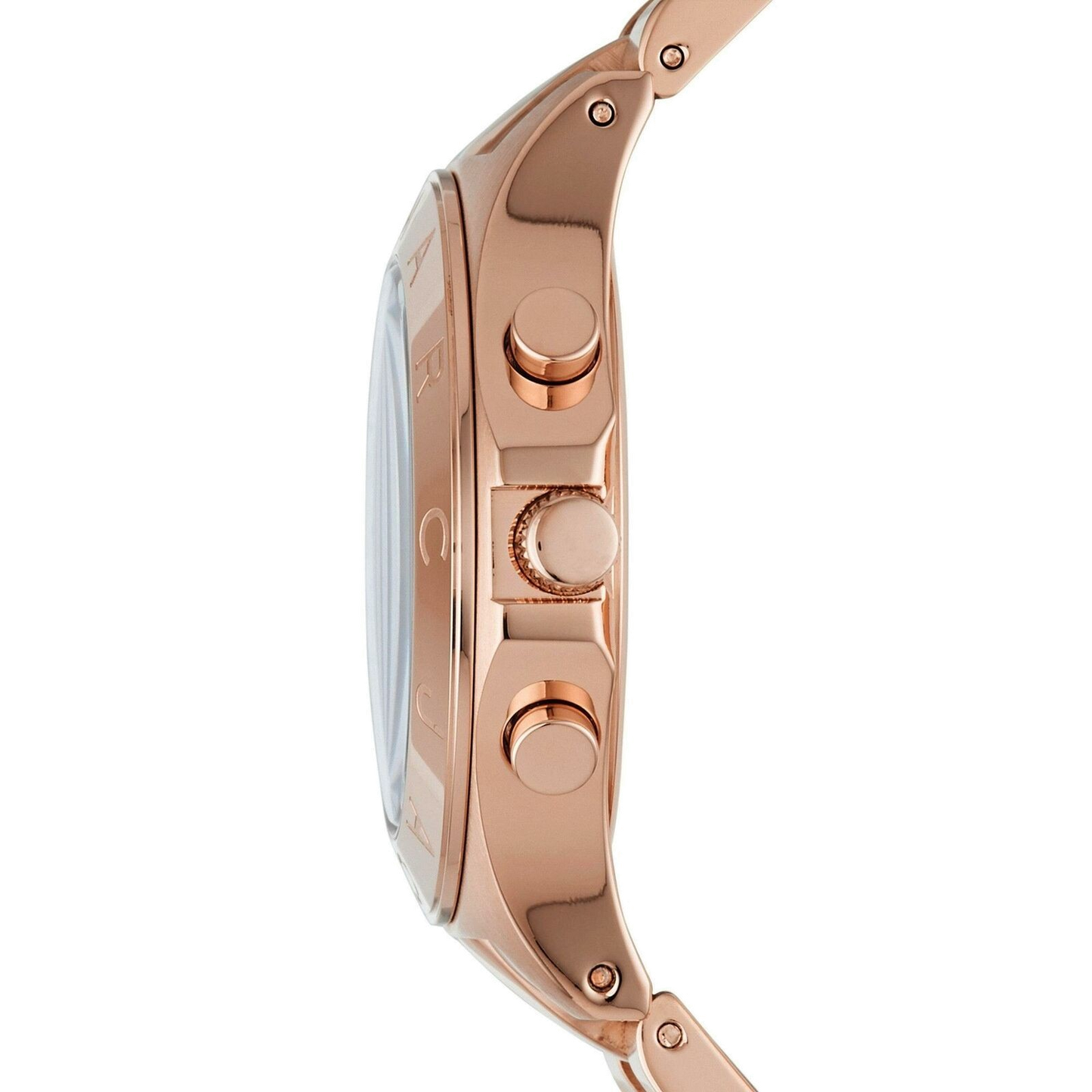 Marc Jacobs Blade Chronograph Brown Dial Rose Gold Steel Strap Watch for Women - MBM3308