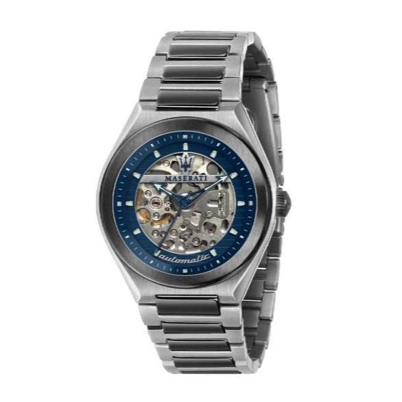 Maserati Triconic Automatic Skeleton Blue Dial Watch For Men - R8823139001
