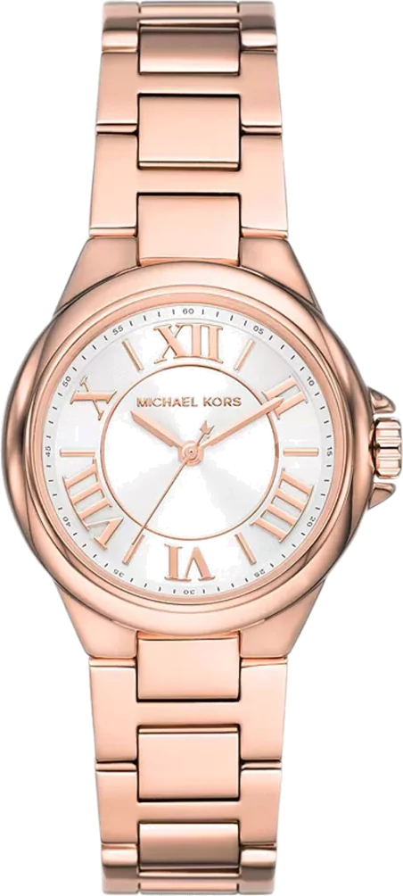 Michael Kors Camille Quartz White Dial Rose Gold Steel Strap Watch For Women - MK7256