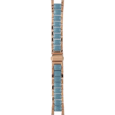 Michael Kors Parker Blue Mother of Pearl Dial Two Tone Steel Strap Watch for Women - MK6491