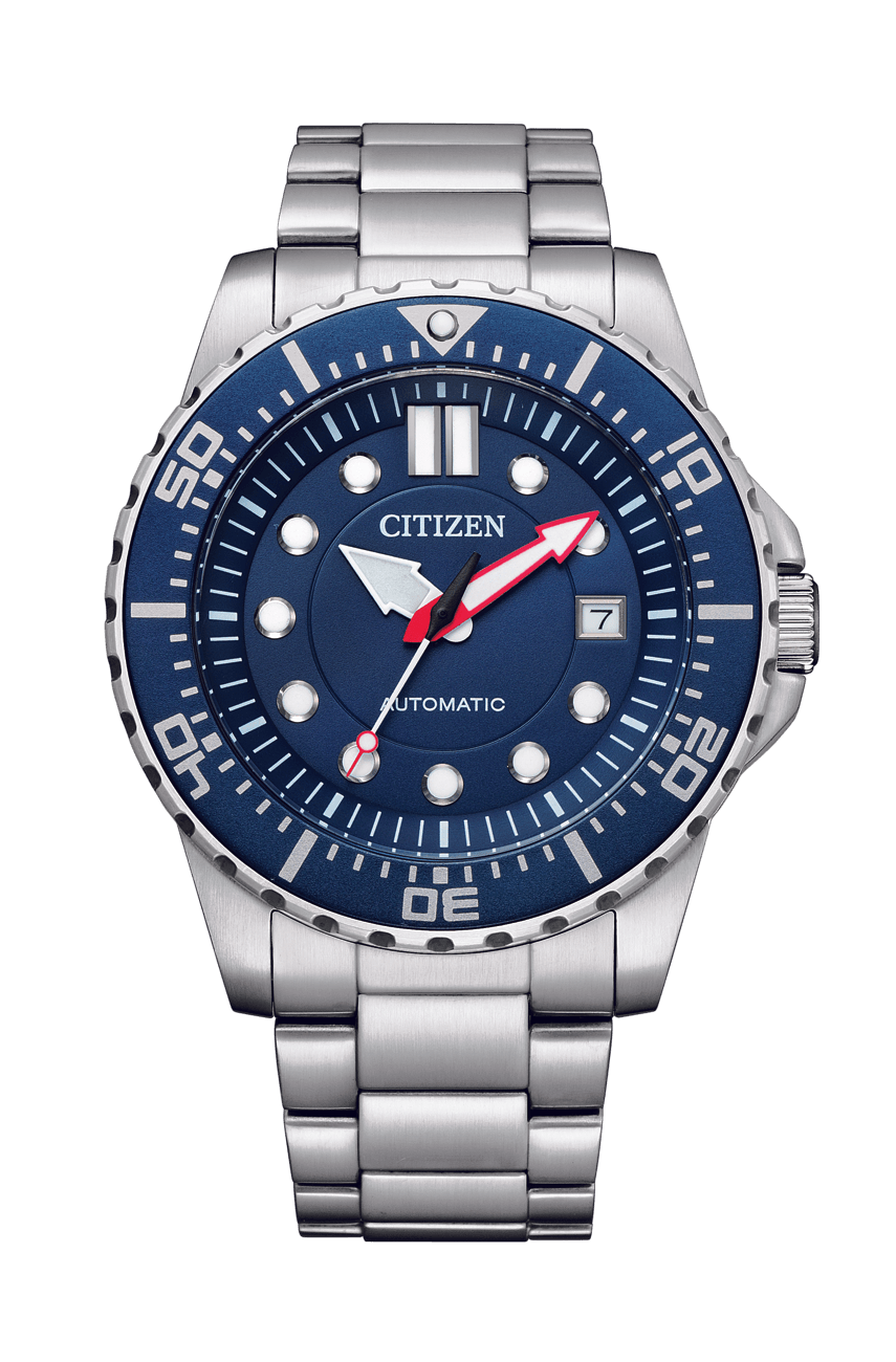 Citizen Promaster Mechanical Blue Dial Silver Steel Strap Watch For Men - NJ0121-89L