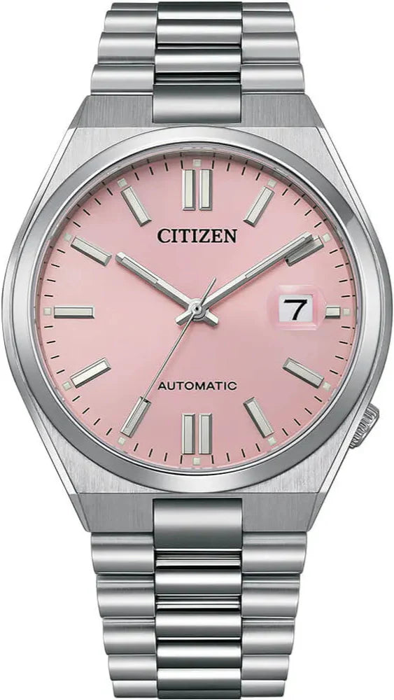 Citizen x Pantone Automatic Dreamy Pink Dial Silver Steel Strap Watch For Men - NJ0158-89X