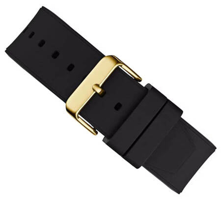 Guess Duke Crystals Black Dial Black Silicone Strap Watch For Men - GW0641G2