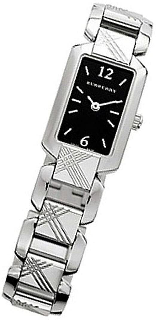 Burberry Signature Quartz Black Dial Silver Steel Strap Watch for Women - BU4210