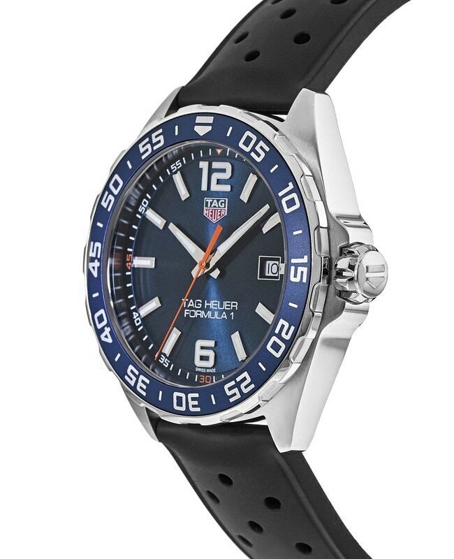 Tag Heuer Formula 1 Chronograph Black Dial Black Rubber Strap Watch for Men - WAZ1010.FT8024