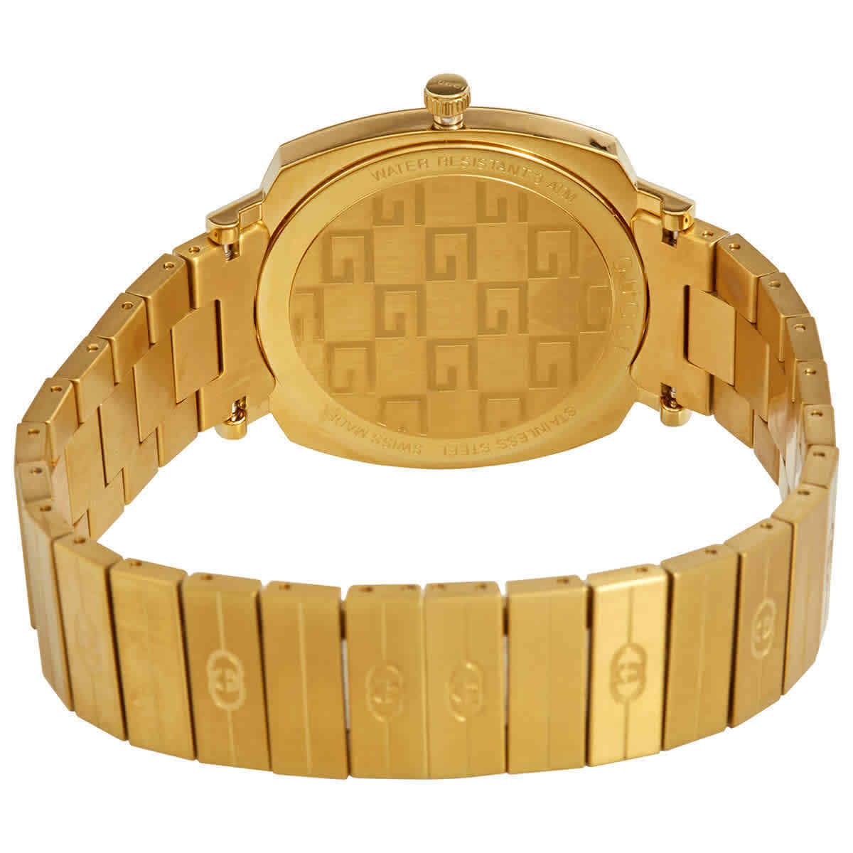 Gucci Grip Yellow Gold Dial Yellow Gold Steel Strap Unisex Watch - YA157403