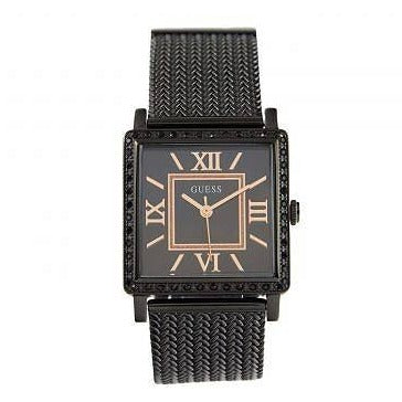 Guess Highline Black Dial Black Mesh Bracelet Watch for Women - W0826L4