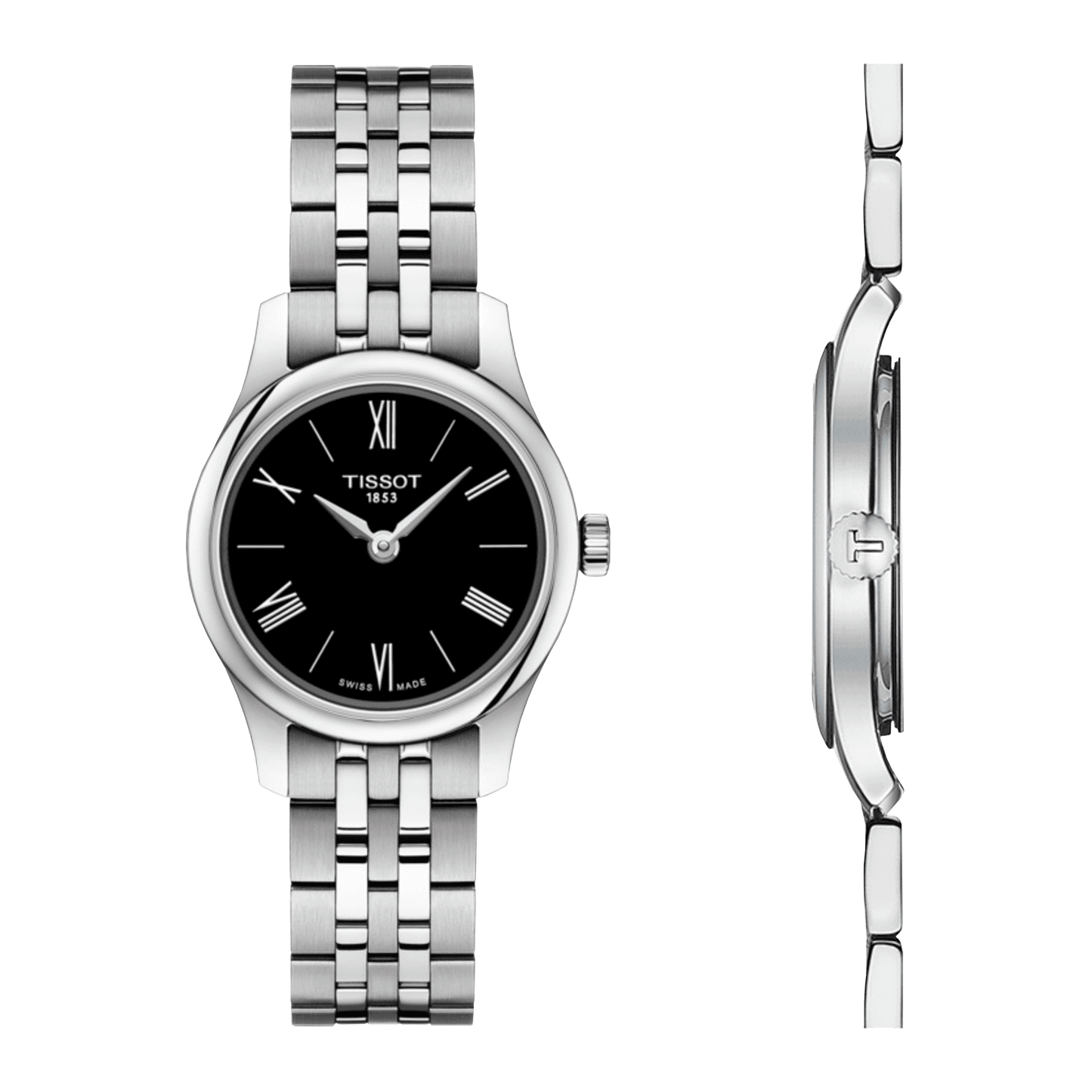 Tissot T Classic Tradition 5.5 Lady Black Dial Watch For Women - T063.009.11.058.00