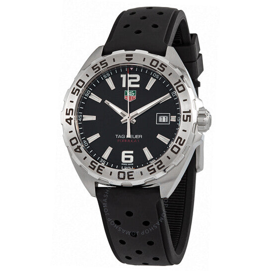 Tag Heuer Formula 1 Quartz Black Dial Black Rubber Strap Watch for Men - WAZ1112.FT8023