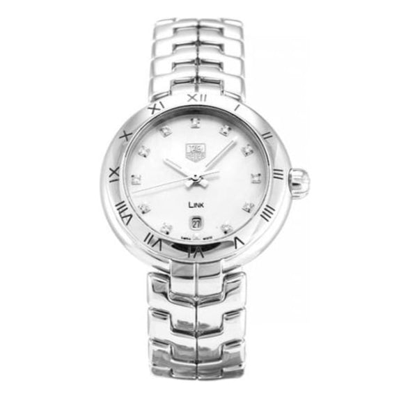 Tag Heuer Link Diamonds Mother of Pearl Dial Silver Steel Strap Watch for Women - WAT1417.BA0954