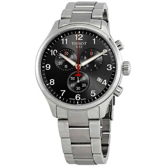 Tissot Chrono XL Quartz Asian Games Edition Black Dial Silver Steel Strap Watch For Men - T116.617.11.057.02