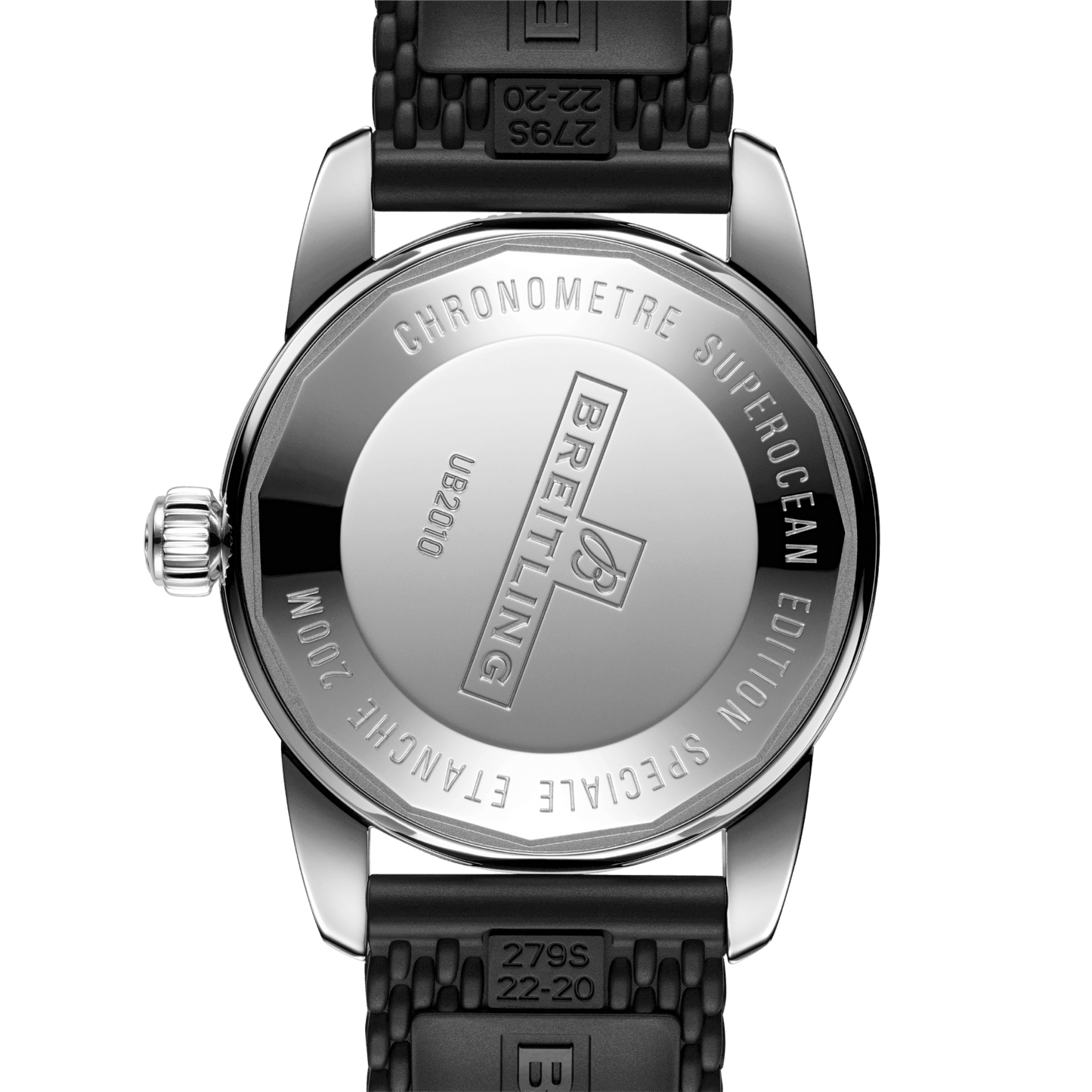 Breitling Superocean Heritage II B20 42mm Black Dial Black Mesh Bracelet Mens Watch - UB2010121B1S1