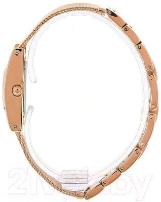 Guess Nouveau Diamonds Rose Gold Dial Rose Gold Mesh Bracelet Watch for Women - W0127L3