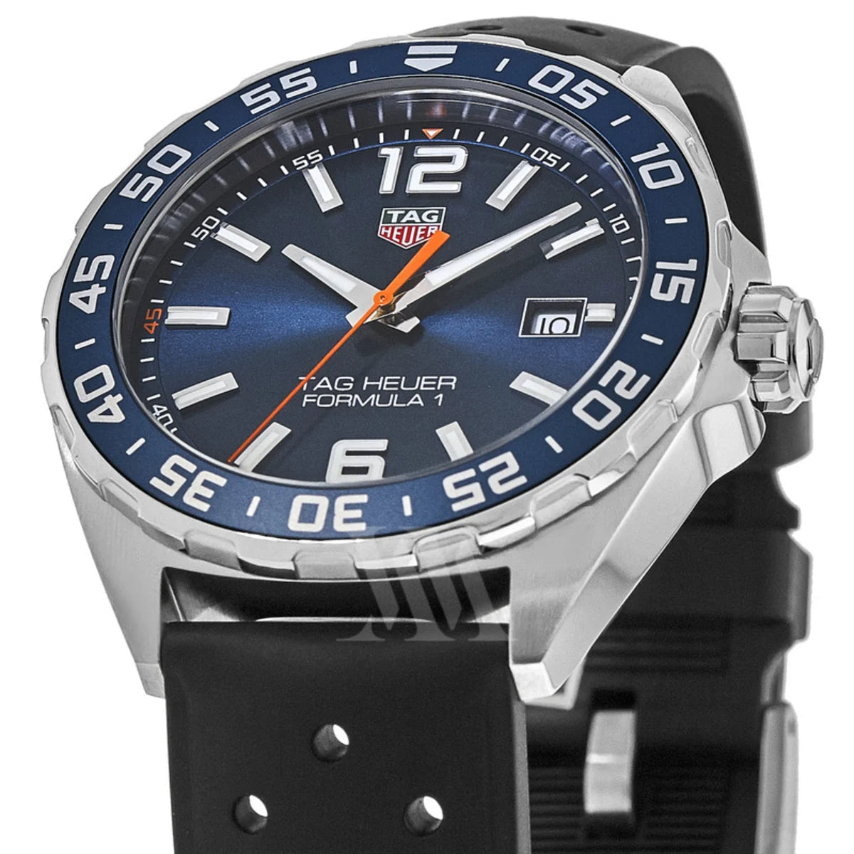 Tag Heuer Formula 1 Chronograph Black Dial Black Rubber Strap Watch for Men - WAZ1010.FT8024