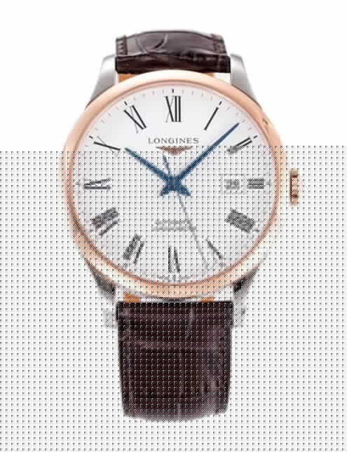 Longines Record Automatic Stainless Steel 18K Gold Watch for Men - L2.821.5.11.2