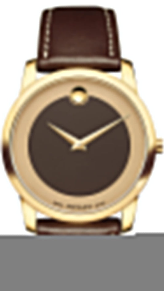 Movado Museum Classic Brown Dial Brown Leather Strap Watch For Men - 0606880