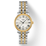Tissot T Classic Carson Lady Premium Silver Dial Two Tone Steel Strap Watch For Women - T122.210.22.033.00