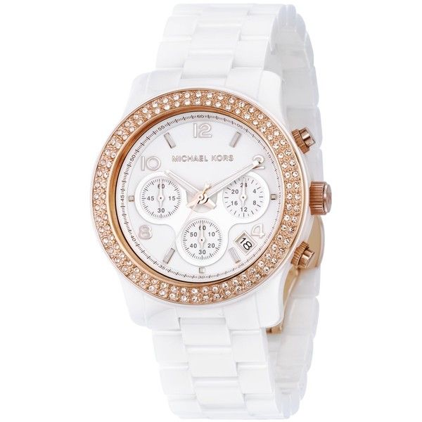 Michael Kors Ceramic White Dial White Steel Strap Watch for Women - MK5269