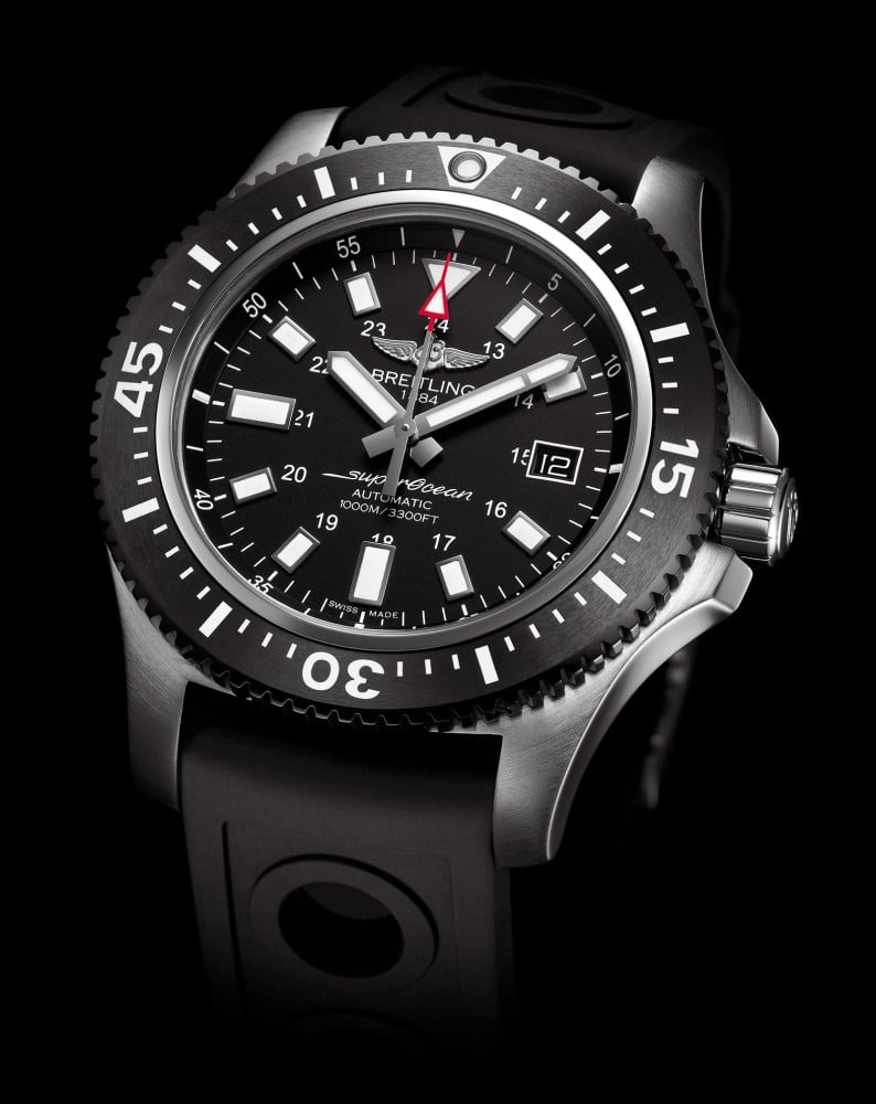 Breitling Superocean 44mm Special Volcano Black Dial Black Rubber Strap Watch for Men - Y1739310/BF45/227S/A20SS.1