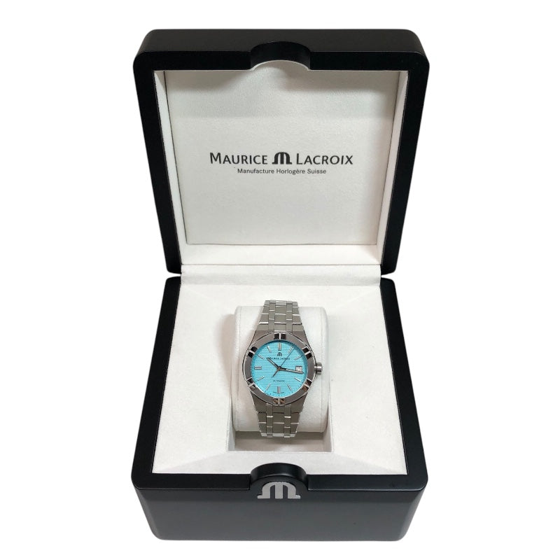 Maurice Lacroix Aikon Automatic Limited Summer Edition Blue Dial Silver Steel Strap Watch For Men - AI6008-SS00F-431-1