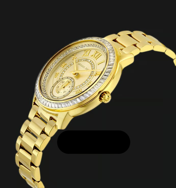 Michael Kors Madelyn Quartz Gold Dial Gold Steel Strap Watch For Women - MK6287