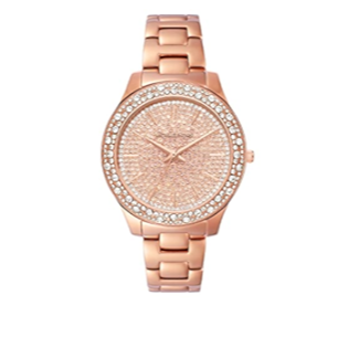 Michael Kors Liliane Three Hand Rose Gold Dial Rose Gold Steel Strap Watch For Women - MK4651