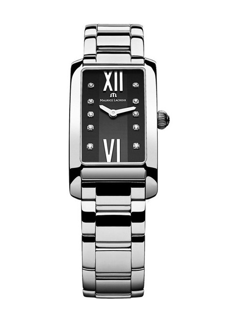 Maurice Lacroix Fiaba Black Dial Silver Steel Strap Watch for Women - FA2164-SS002-350