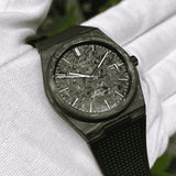 Tissot PRX Powermatic 80 Carbon Black Dial Black Rubber Strap Watch for Men - T137.907.97.201.00
