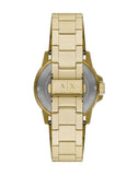 Armani Exchange Cayde Analog Gold Dial Gold Steel Strap Watch For Men - AX2707