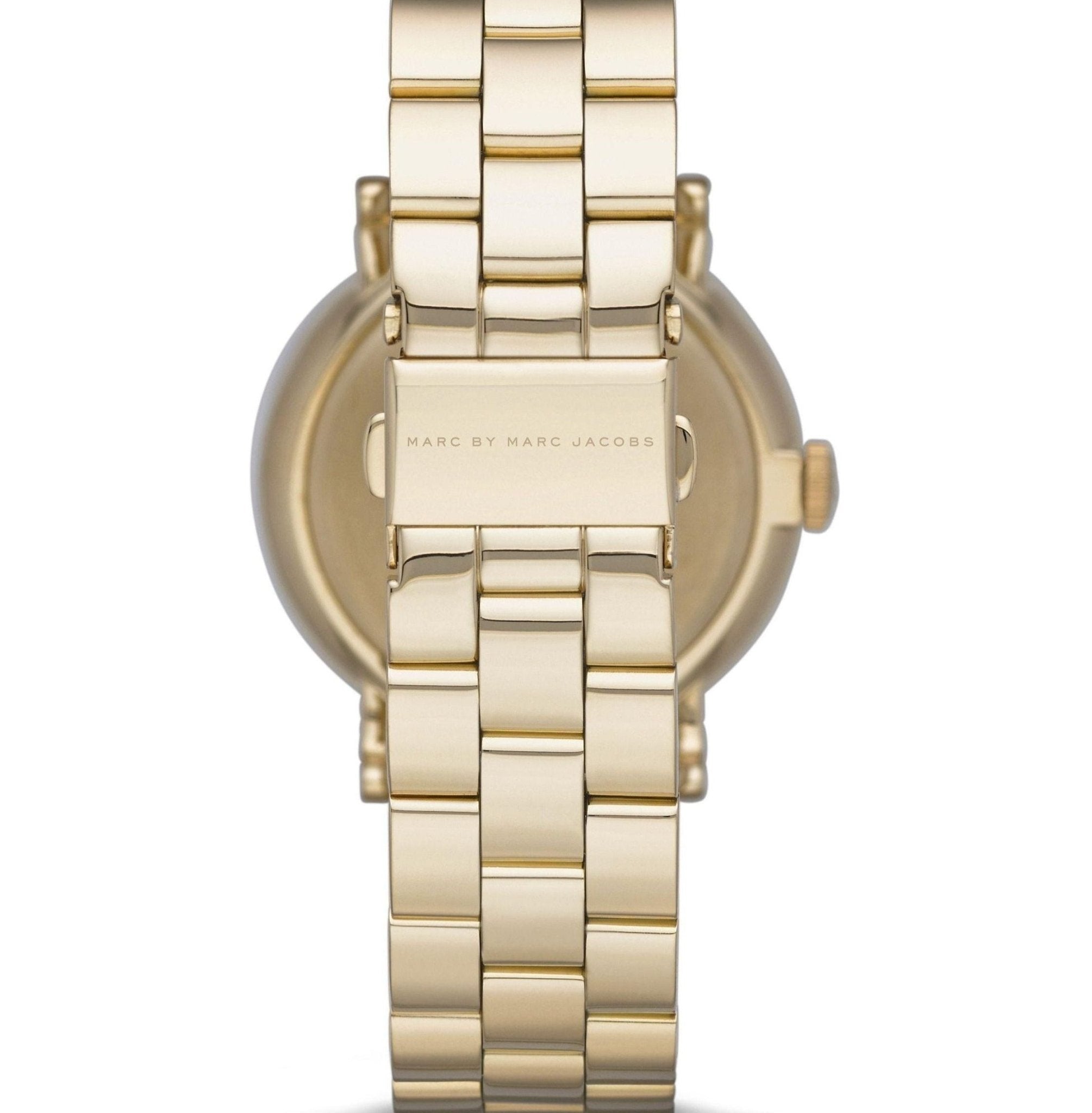 Marc Jacobs Baker Grey Dial Gold Steel Strap Watch for Women - MBM3281