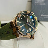Maurice Lacroix Aikon Venturer Bronze Dial Green Rubber Strap Watch For Men - AI6058-BRZ01-630-1