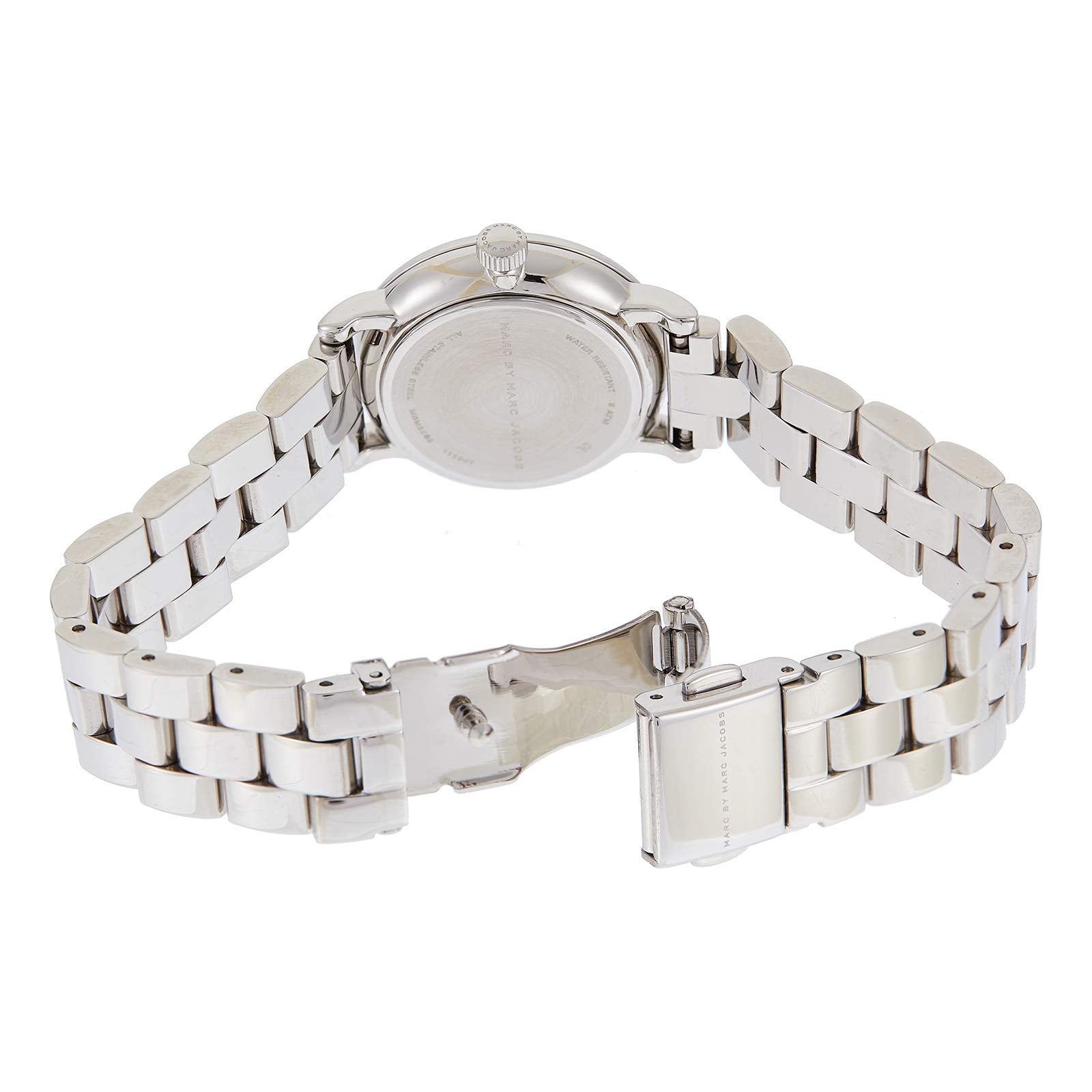 Marc Jacobs Baker Pink Dial Silver Steel Strap Watch for Women - MBM3283