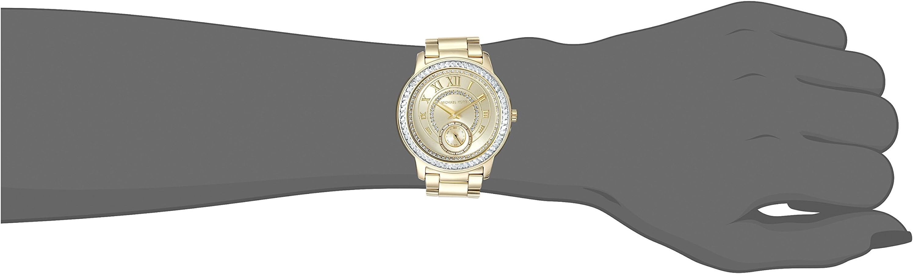 Michael Kors Madelyn Quartz Gold Dial Gold Steel Strap Watch For Women - MK6287