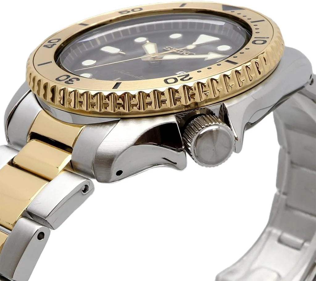 Seiko 5 Sports Automatic Brown Dial Two Tone Steel Strap Watch For Men - SRPK24